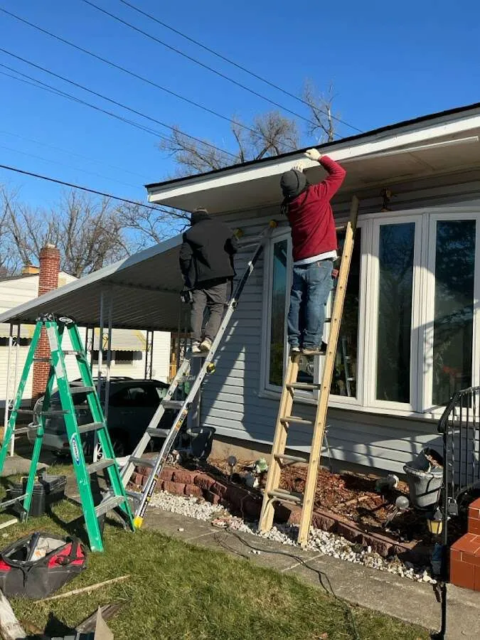 Restoration crew performing exterior repair in Basehor
